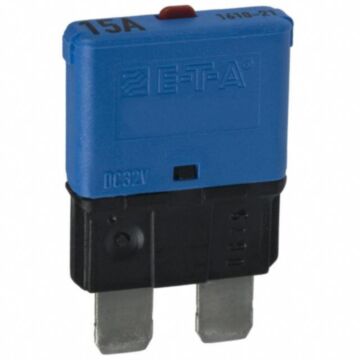 Sandtler Circuit breaker, Push to Reset, 15A