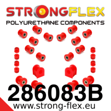 Strongflex Set of rear suspension polyurethane bushes (286083B)