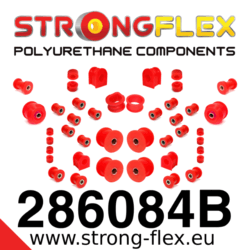 Strongflex Set of front and rear suspension polyurethane bushes (286084B)