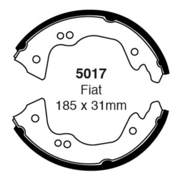 EBC Brakes Brake Shoes (Front/Rear, 5017)