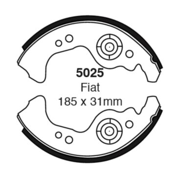 EBC Brakes Brake Shoes (Front/Rear, 5025)