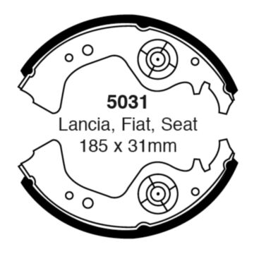 EBC Brakes Brake Shoes (Front/Rear, 5031)