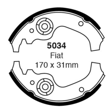 EBC Brakes Brake Shoes (Front/Rear, 5034)