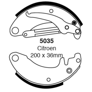 EBC Brakes Brake Shoes (Front, 5035)