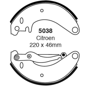 EBC Brakes Brake Shoes (Front, 5038)