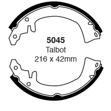 EBC Brakes Brake Shoes (Front, 5045)