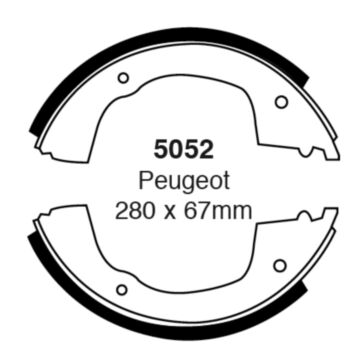 EBC Brakes Brake Shoes (Front, 5052)