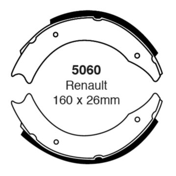 EBC Brakes Brake Shoes (Rear, 5060)