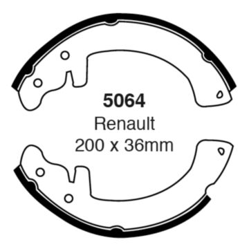 EBC Brakes Brake Shoes (Front, 5064)