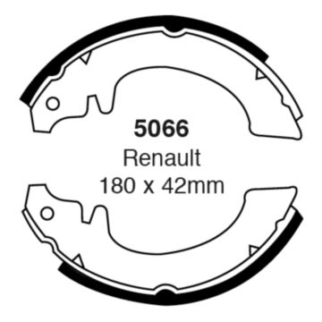 EBC Brakes Brake Shoes (Rear, 5066)