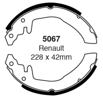 EBC Brakes Brake Shoes (Front/Rear, 5067)
