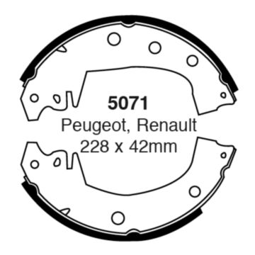 EBC Brakes Brake Shoes (Front/Rear, 5071)