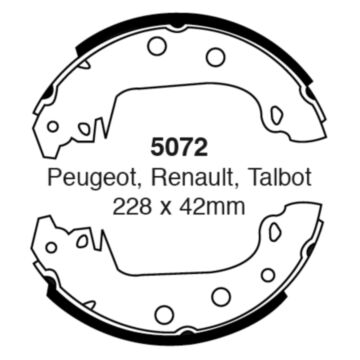 EBC Brakes Brake Shoes (Rear, 5072)