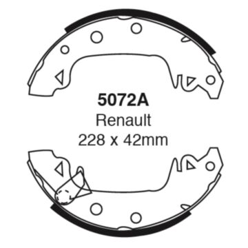 EBC Brakes Brake Shoes (Rear, 5072A)
