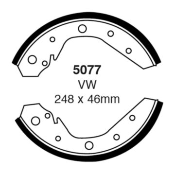 EBC Brakes Brake Shoes (Front/Rear, 5077)