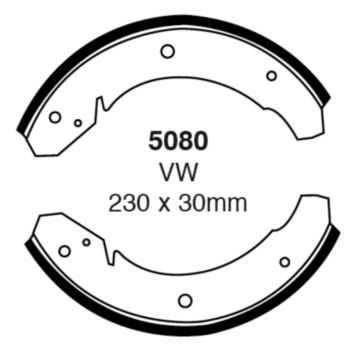 EBC Brakes Brake Shoes (Rear, 5080)