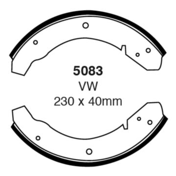 EBC Brakes Brake Shoes (Front/Rear, 5083)