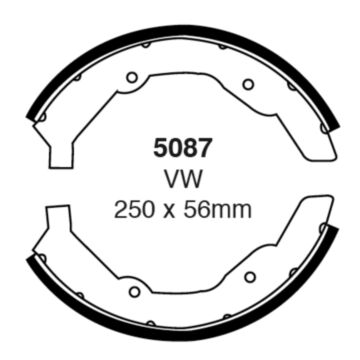 EBC Brakes Brake Shoes (Front, 5087)