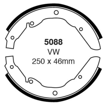 EBC Brakes Brake Shoes (Rear, 5088)