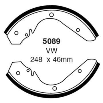 EBC Brakes Brake Shoes (Front/Rear, 5089)