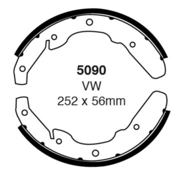 EBC Brakes Brake Shoes (Rear, 5090)