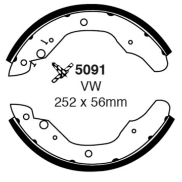 EBC Brakes Brake Shoes (Rear, 5091)