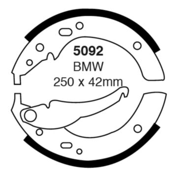 EBC Brakes Brake Shoes (Rear, 5092)
