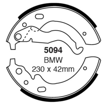 EBC Brakes Brake Shoes (Rear, 5094)