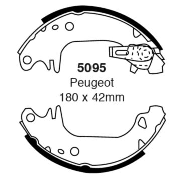 EBC Brakes Brake Shoes (Rear, 5095)