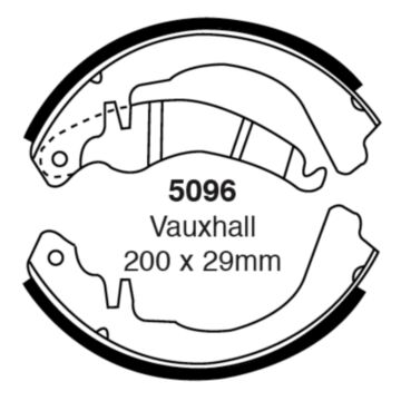 EBC Brakes Brake Shoes (Rear, 5096)