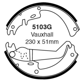 EBC Brakes Brake Shoes (Rear, 5103G)