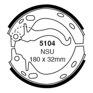 EBC Brakes Brake Shoes (Rear, 5104)