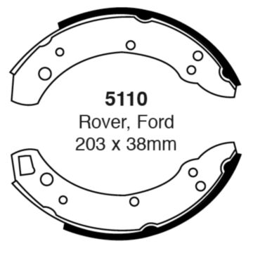 EBC Brakes Brake Shoes (Rear, 5110)