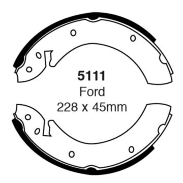 EBC Brakes Brake Shoes (Rear, 5111)