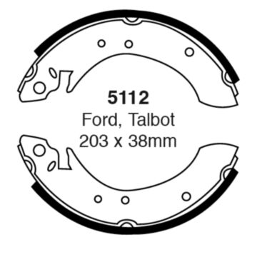 EBC Brakes Brake Shoes (Rear, 5112)