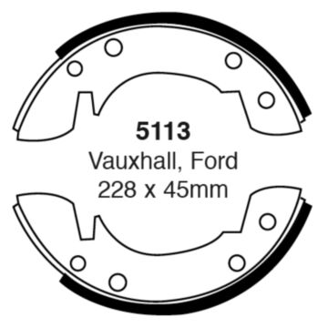 EBC Brakes Brake Shoes (Rear, 5113)