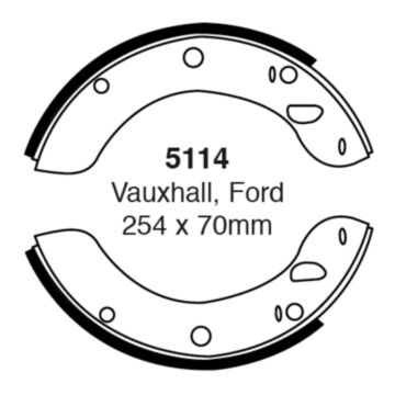 EBC Brakes Brake Shoes (Front, 5114)