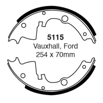 EBC Brakes Brake Shoes (Rear, 5115)