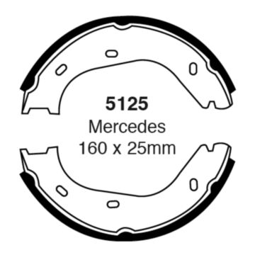EBC Brakes Brake Shoes (Rear, 5125)