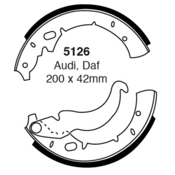 EBC Brakes Brake Shoes (Rear, 5126)