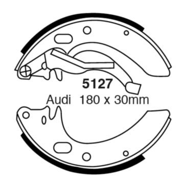 EBC Brakes Brake Shoes (Rear, 5127)