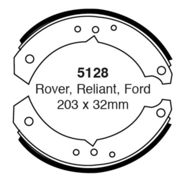 EBC Brakes Brake Shoes (Front, 5128)