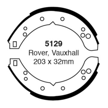EBC Brakes Brake Shoes (Rear, 5129)