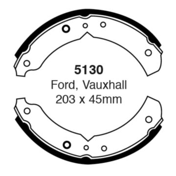 EBC Brakes Brake Shoes (Front, 5130)