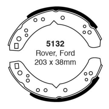 EBC Brakes Brake Shoes (Rear, 5132)