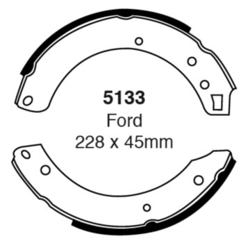EBC Brakes Brake Shoes (Rear, 5133)