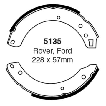EBC Brakes Brake Shoes (Rear, 5135)