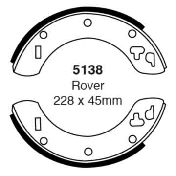 EBC Brakes Brake Shoes (Rear, 5138)