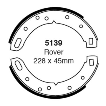 EBC Brakes Brake Shoes (Rear, 5139)