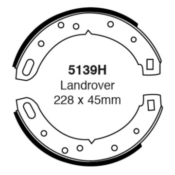 EBC Brakes Brake Shoes (Rear, 5139H)